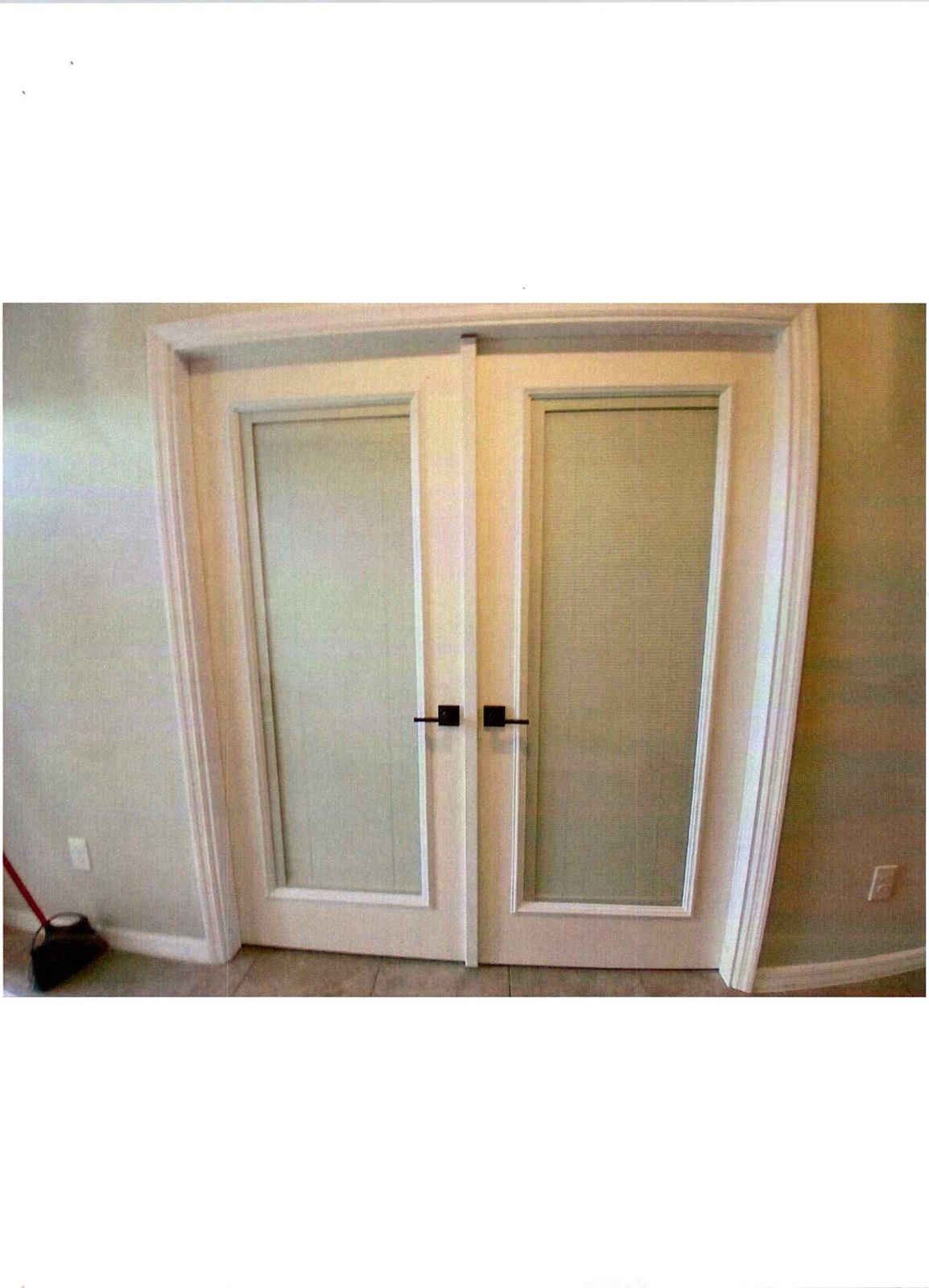 INTERIOR FRENCH DOORS WITH MINI BLINDS — photo 2