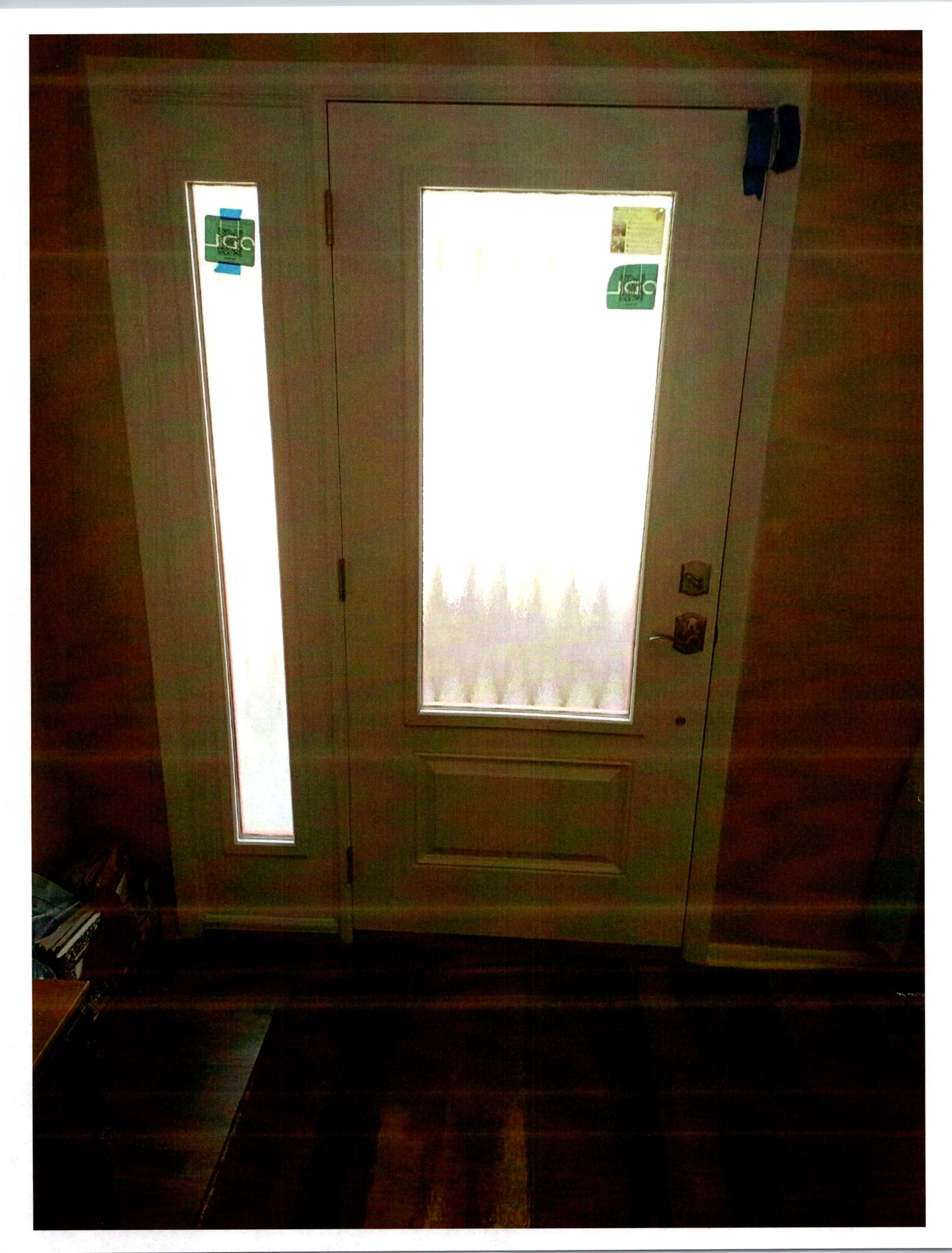 Single Door with Sidelite with Impact Chinchilla Inserts