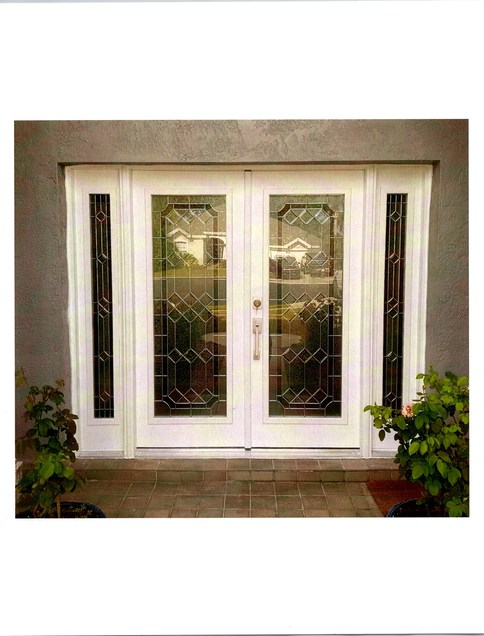 Double Front Entry with 2 Sidelites Majestic Impact Inserts