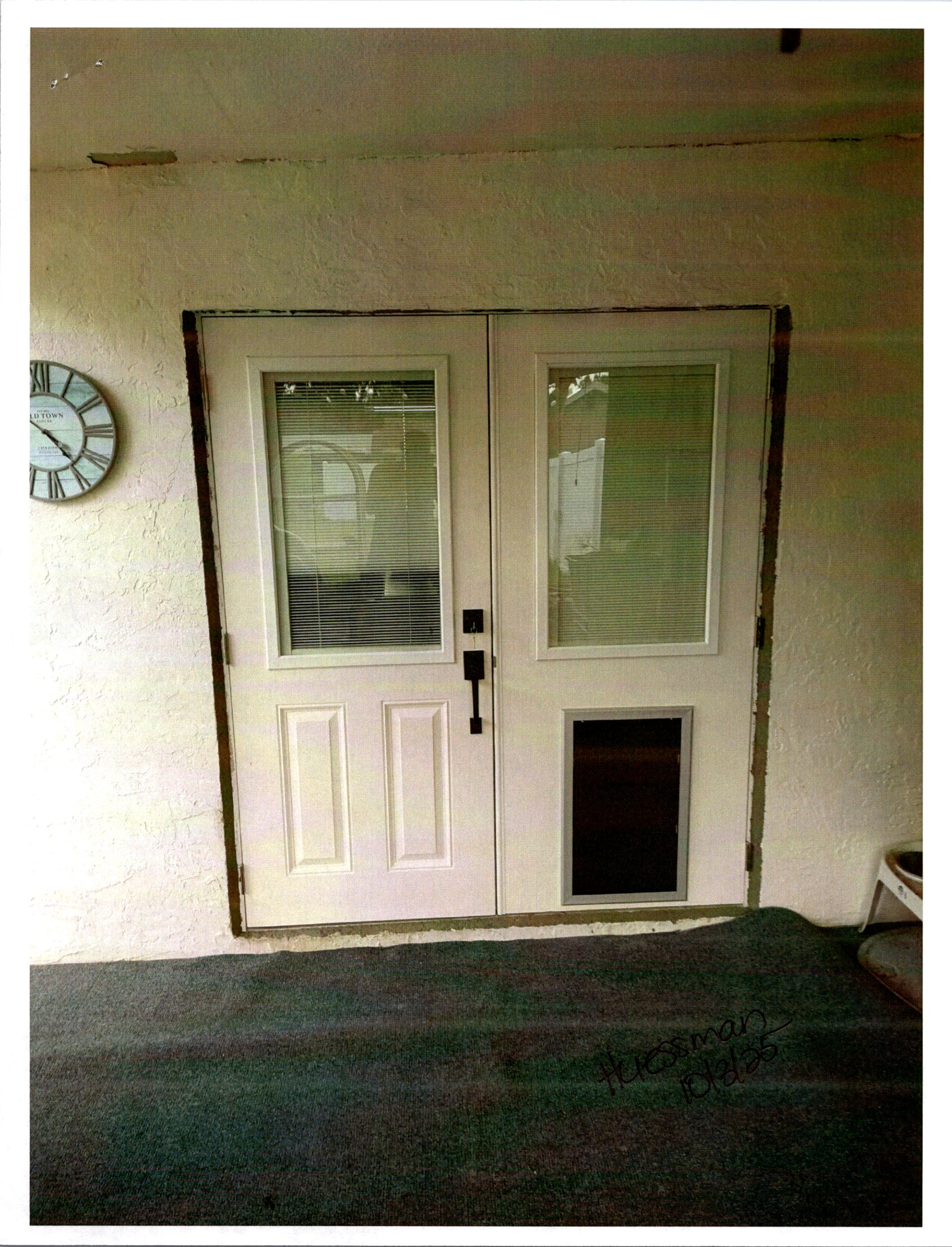Before – French Door with ½ Impact Prairie Grids