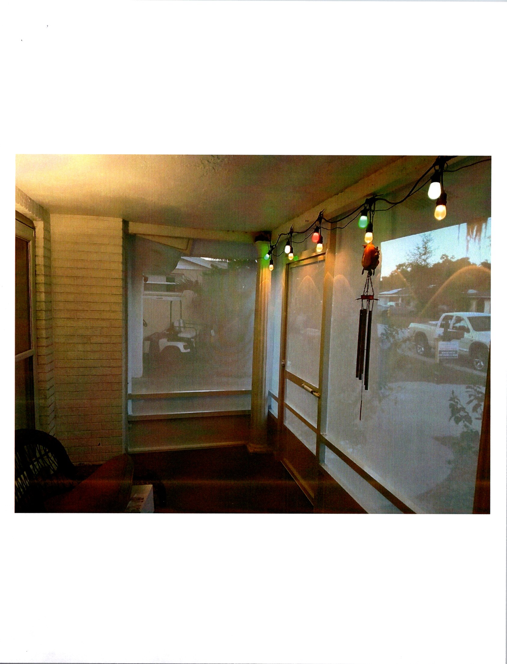 Inside View of Enclosed Lanai with Sunscreen