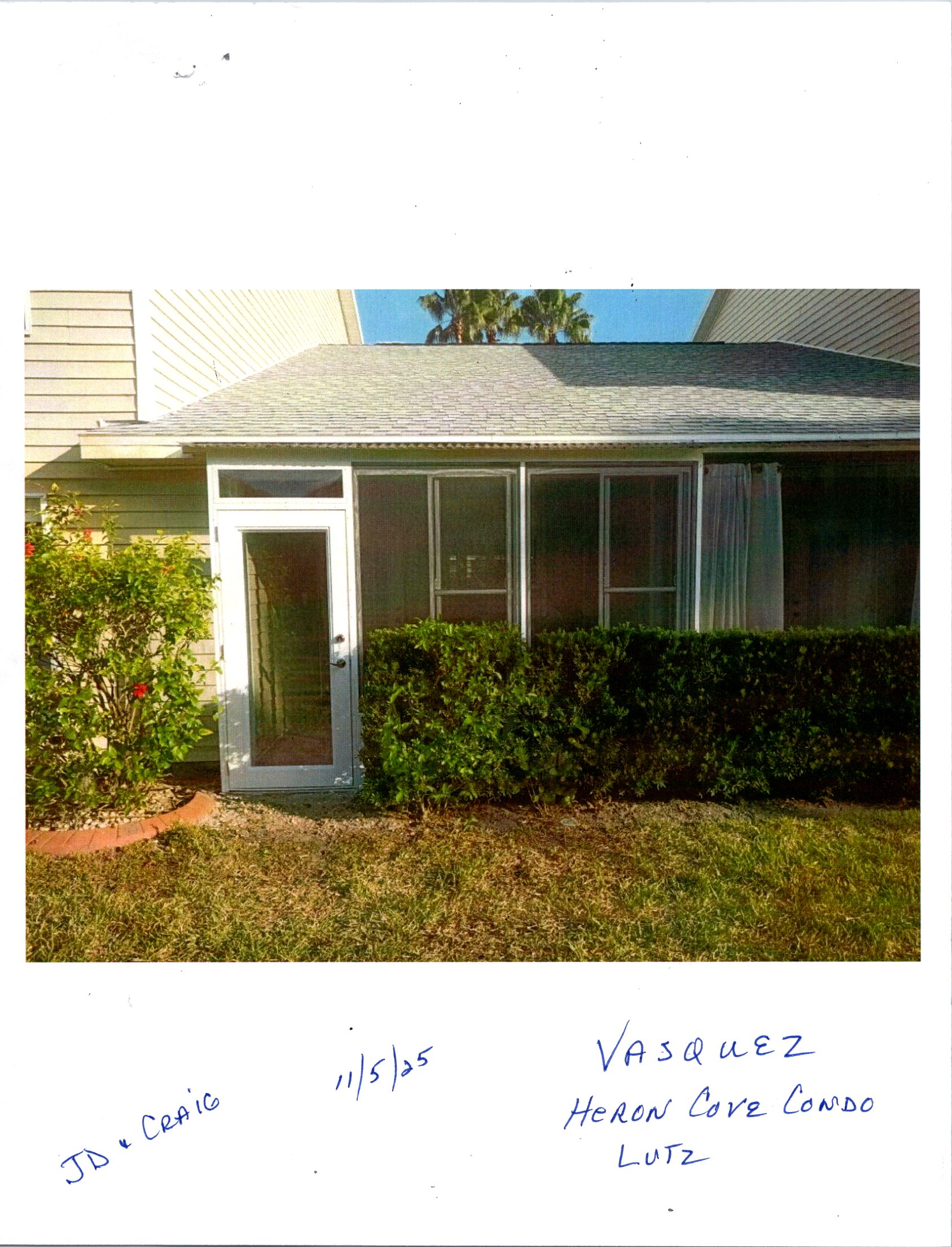Enclosed Lanai with Clear Soft Vinyls & Prime Door